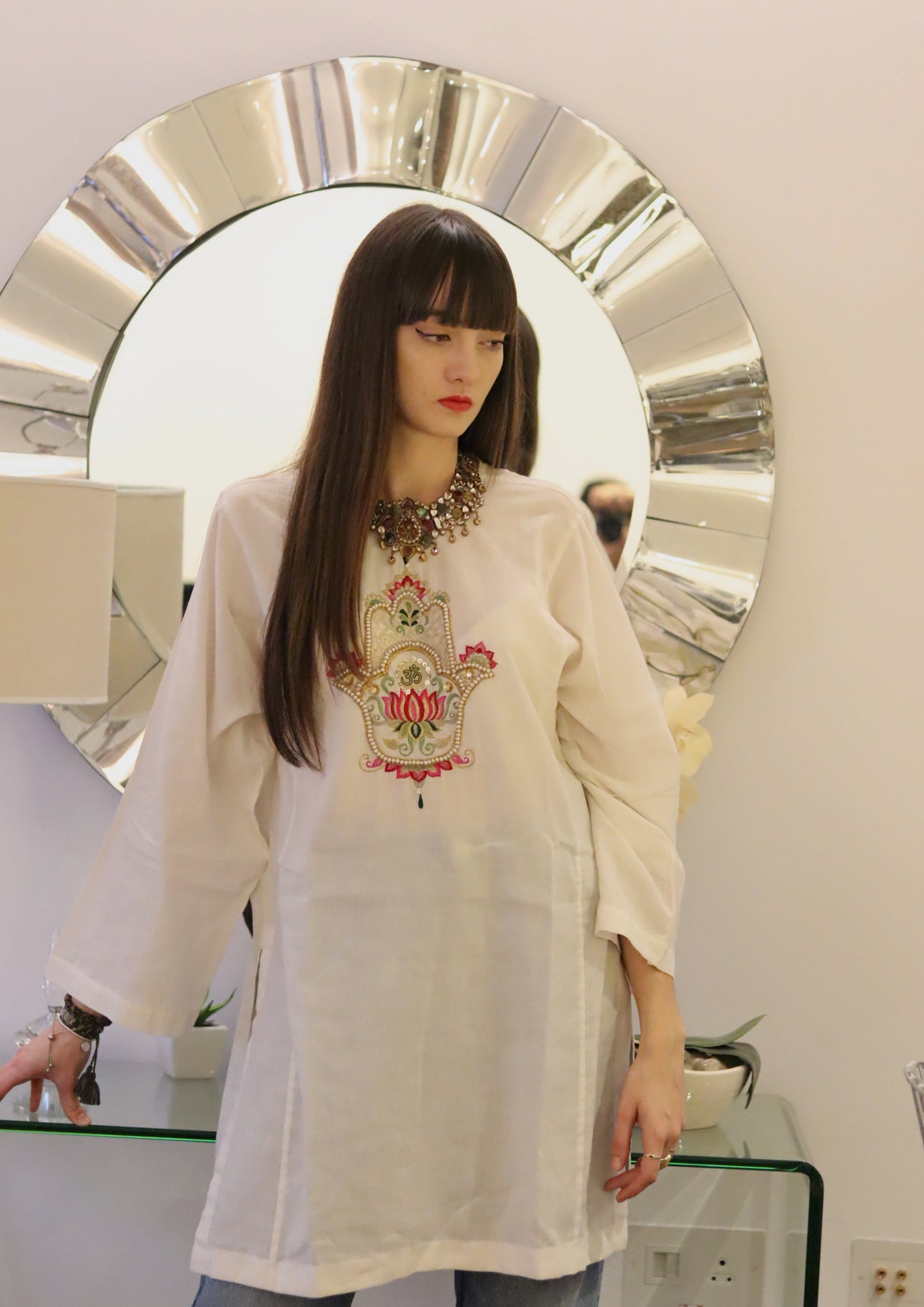 Hamsa Lotus short Kurta