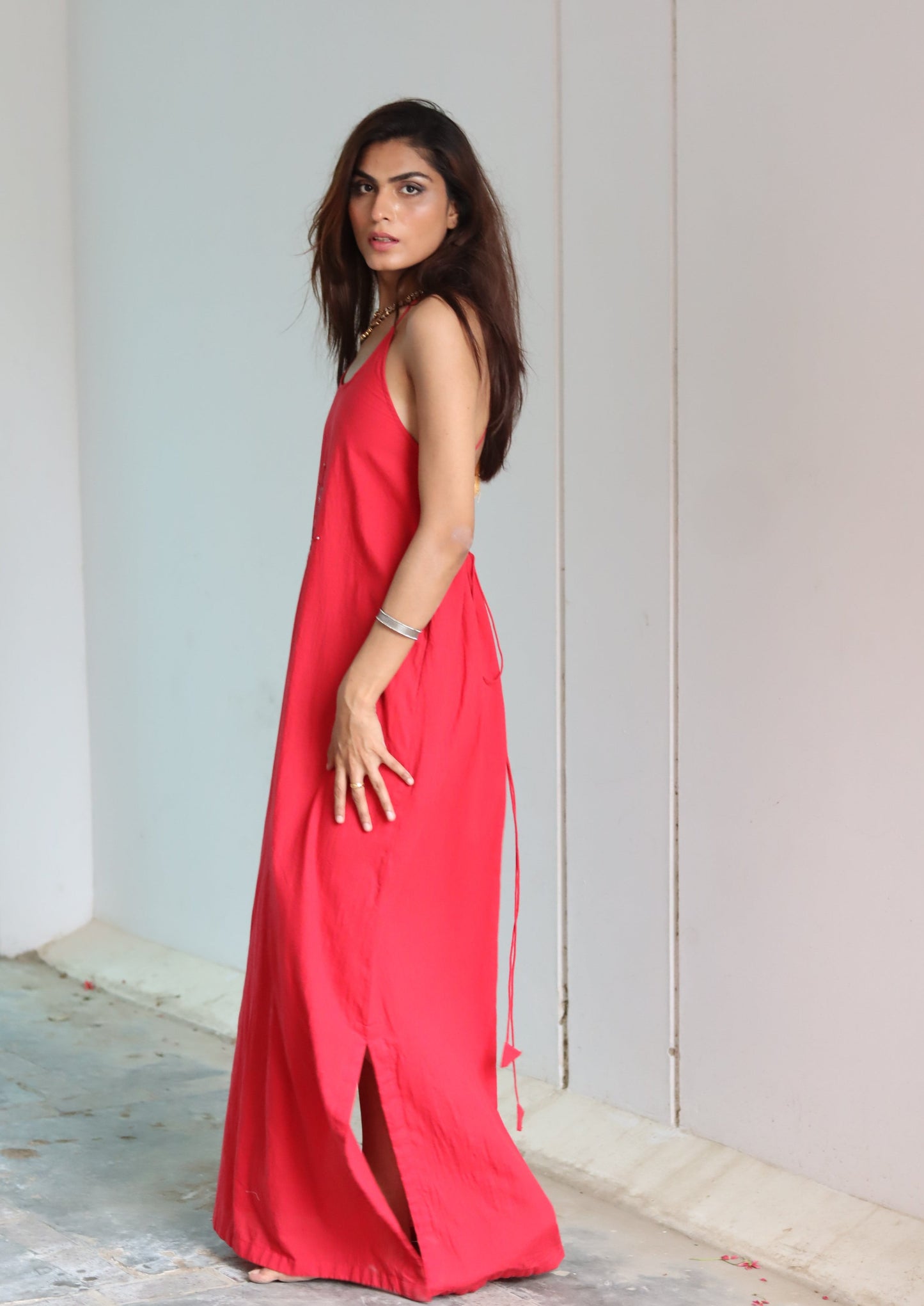 Sun swirl red dress