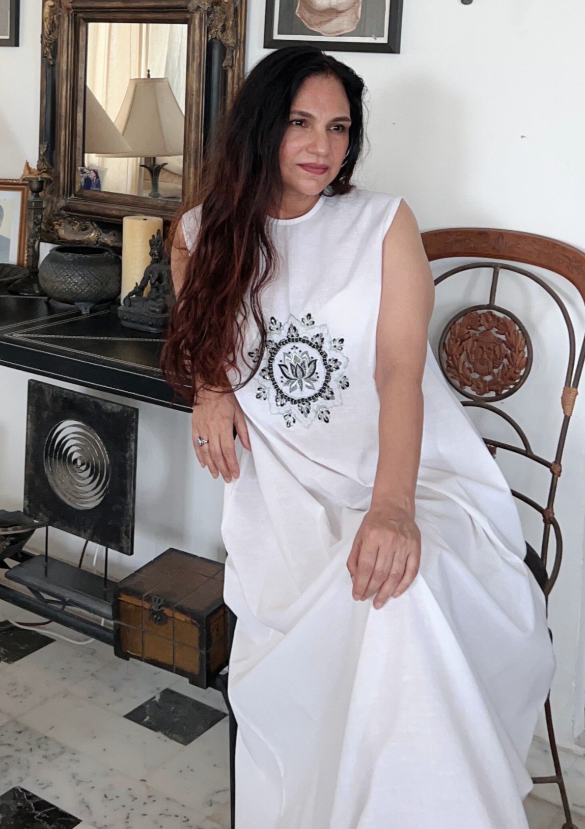 Mandala by the sea long dress