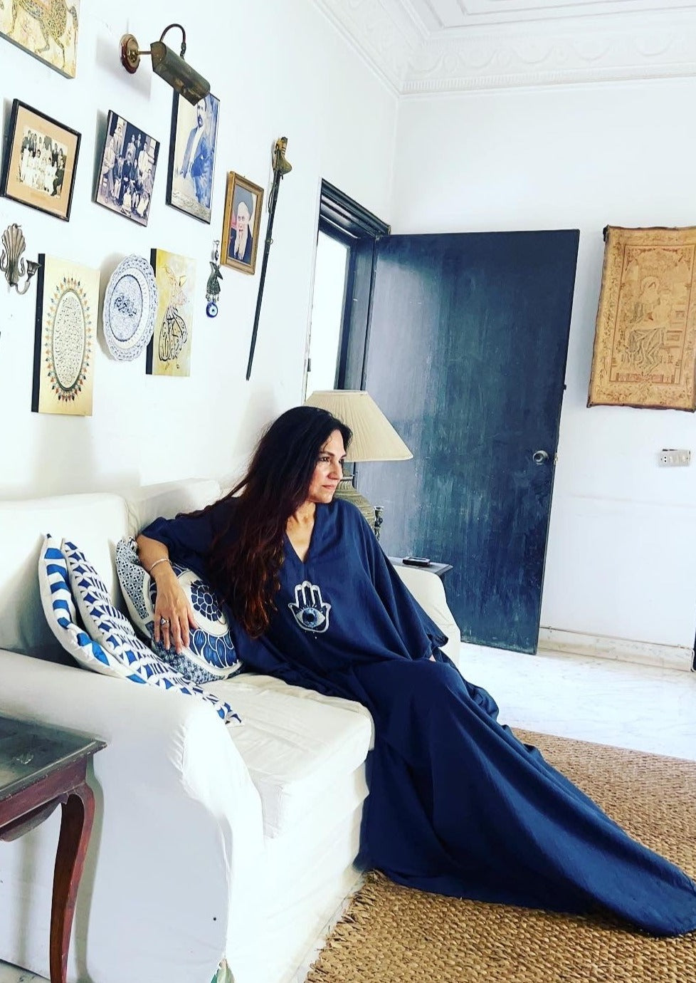 Sacred Geometry Evil eye kaftan