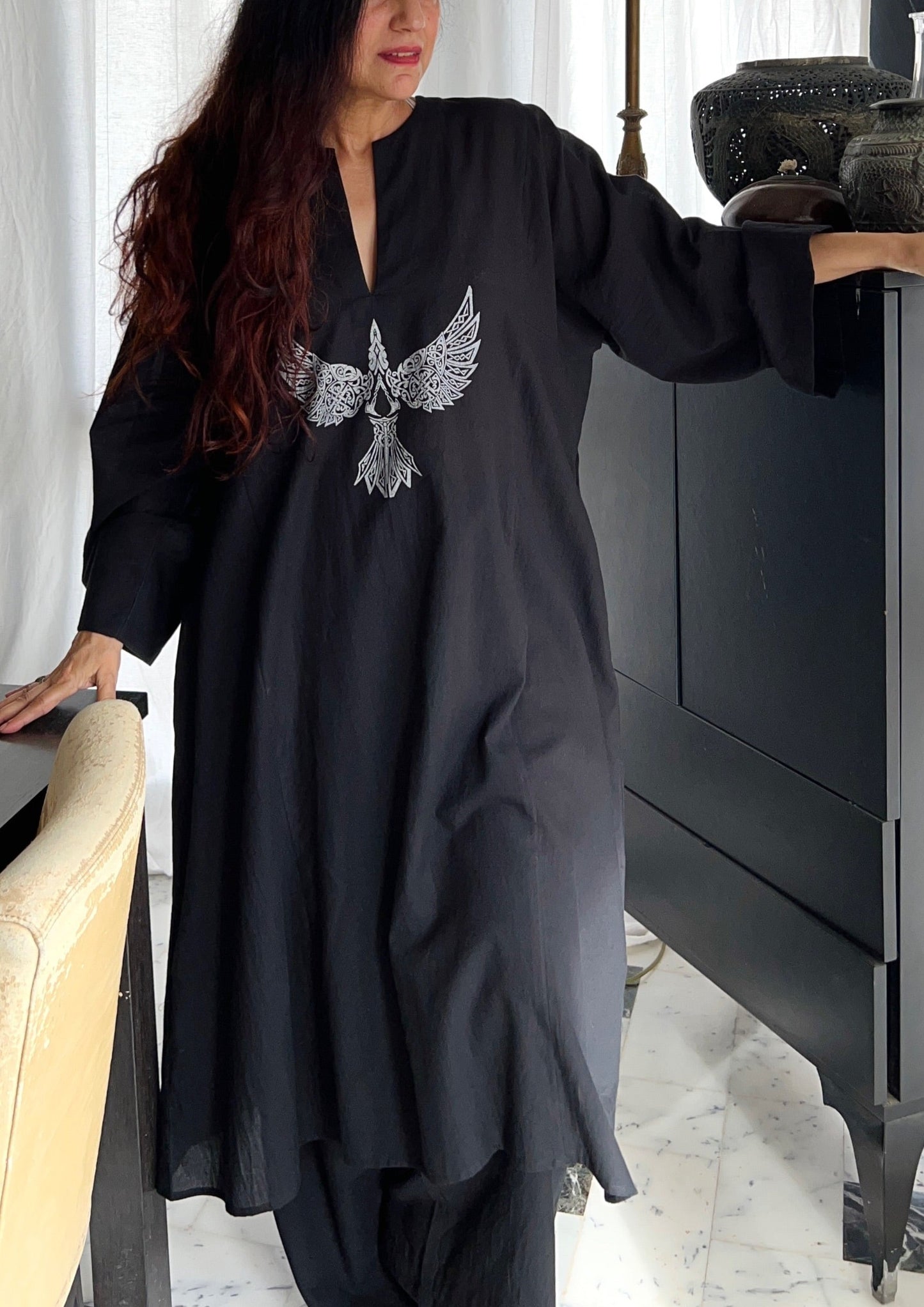 Screen printed Shahbaz Malang Kurta