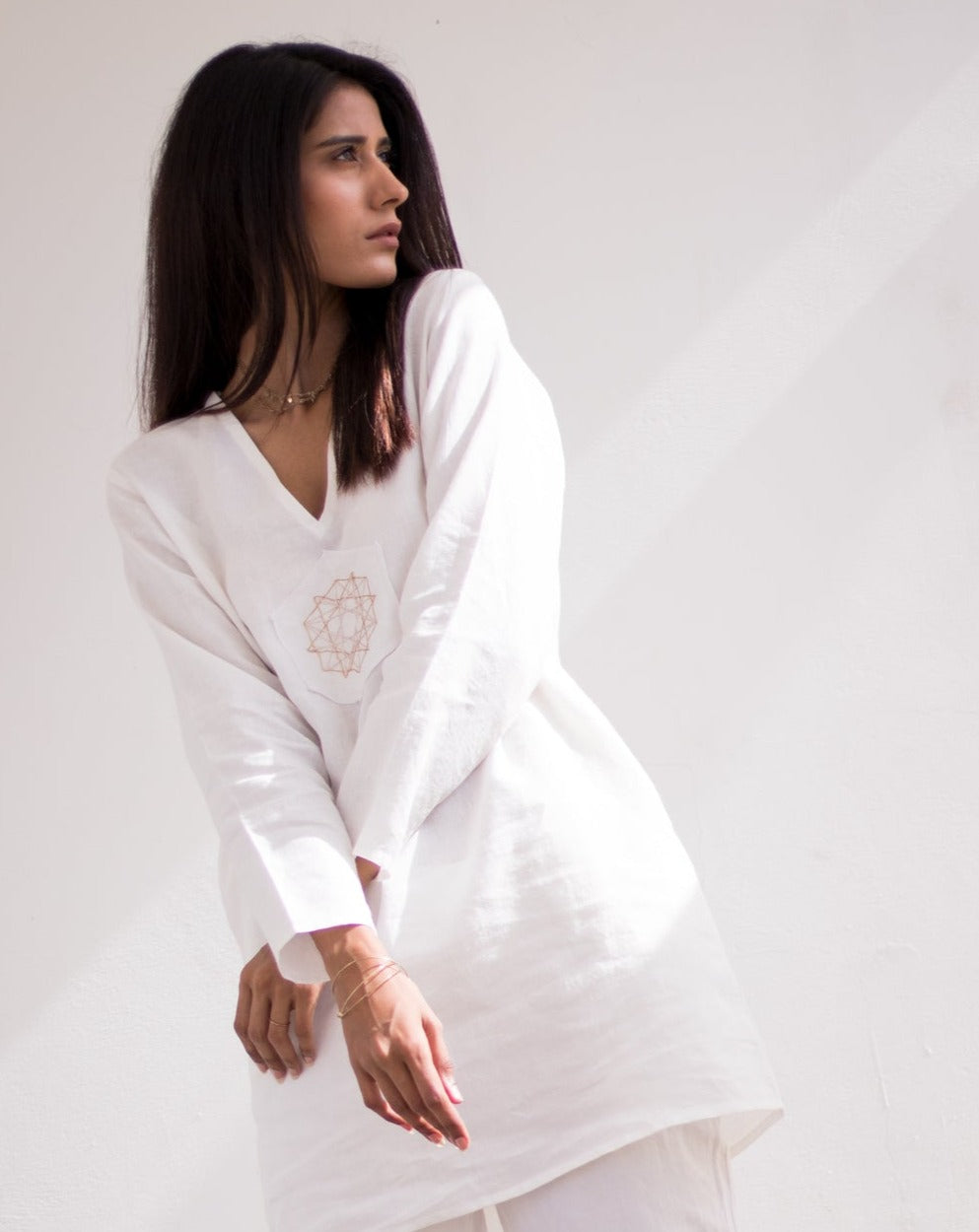 Sacred geometry V-neck Short Shirt