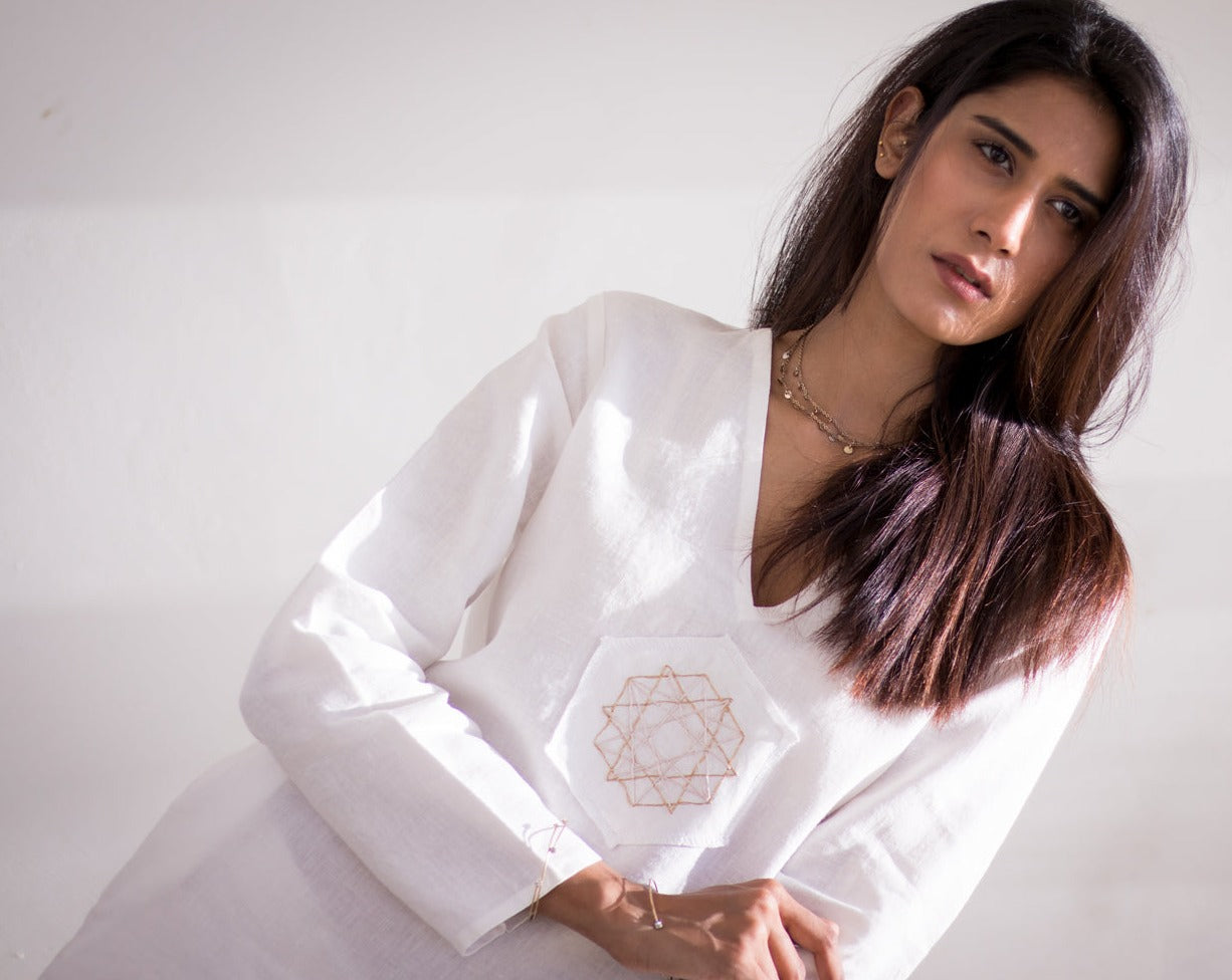 Sacred geometry V-neck Short Shirt
