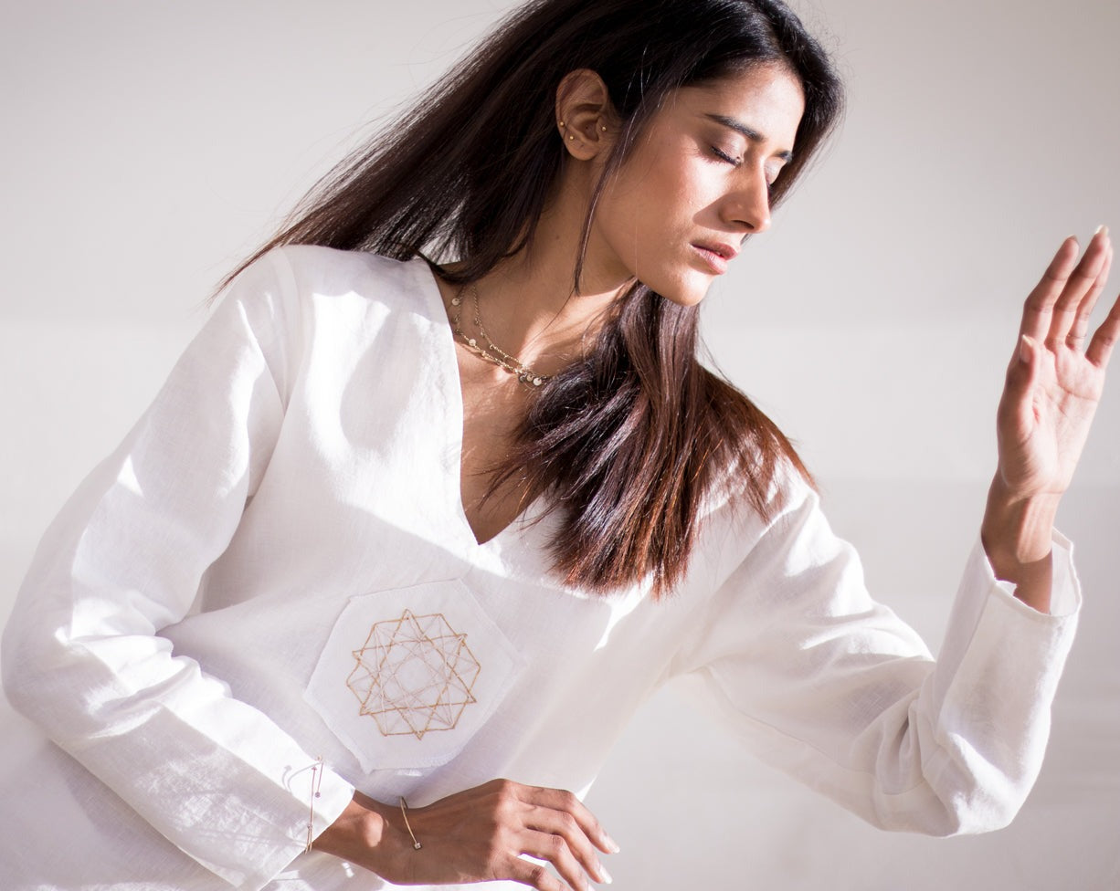 Sacred geometry V-neck Short Shirt