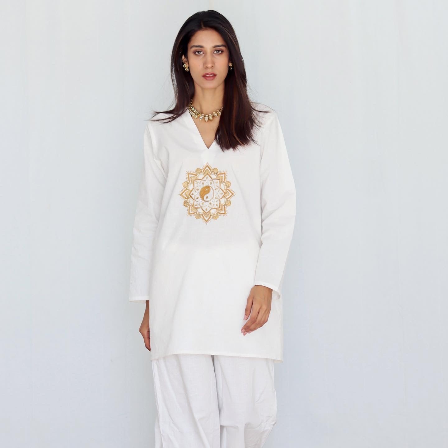 Yin Yang mandala short shirt