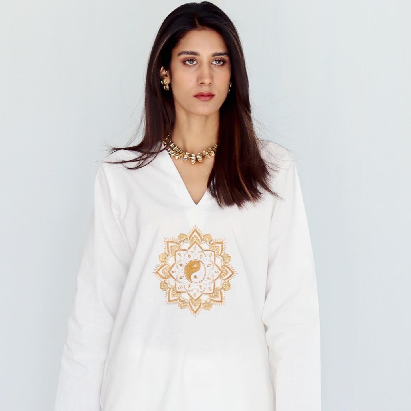 Yin Yang mandala short shirt