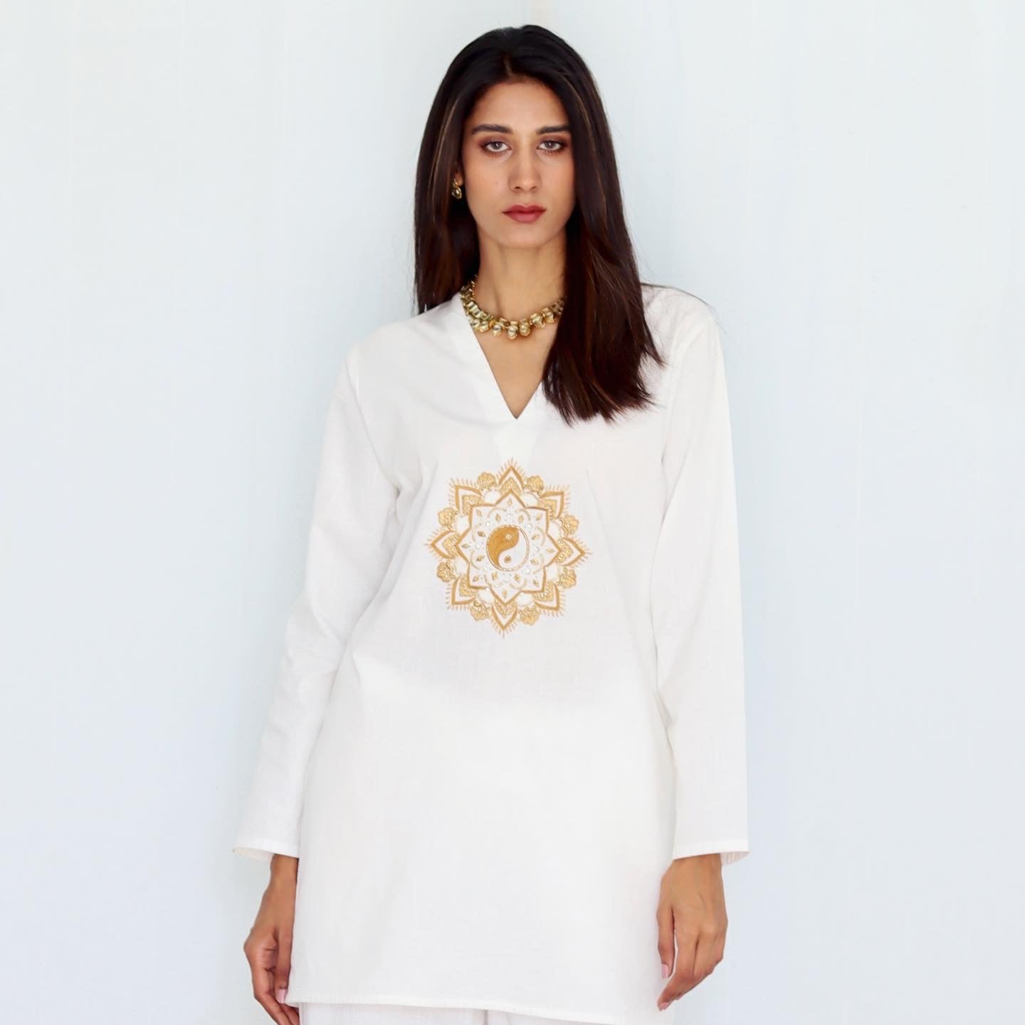 Yin Yang mandala short shirt