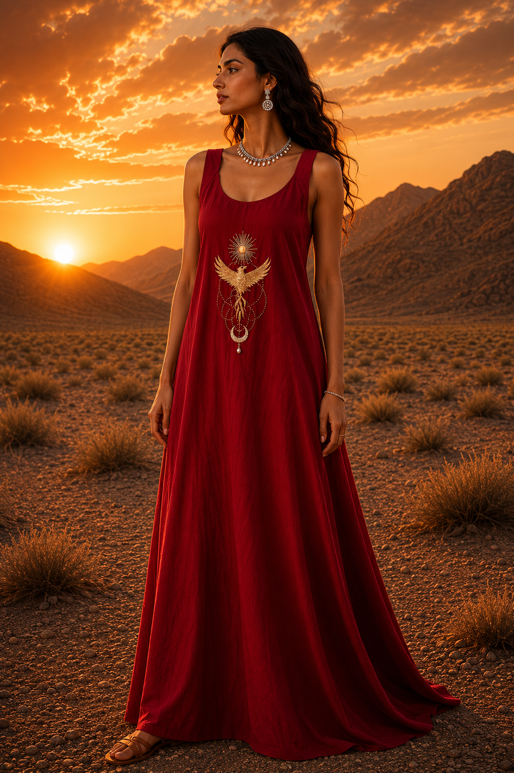 Phoenix Rising Strap Dress
