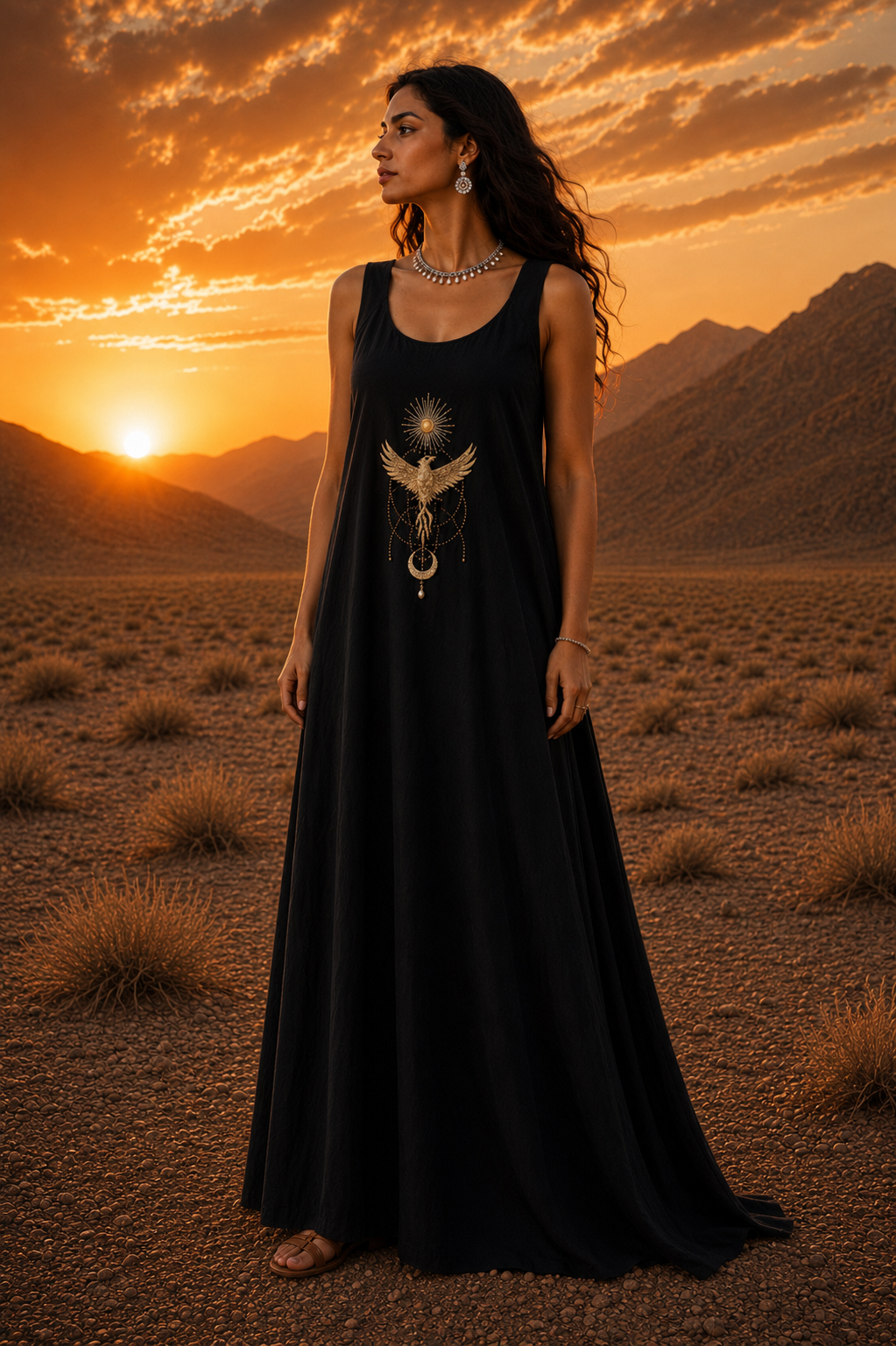Phoenix Rising Strap Dress