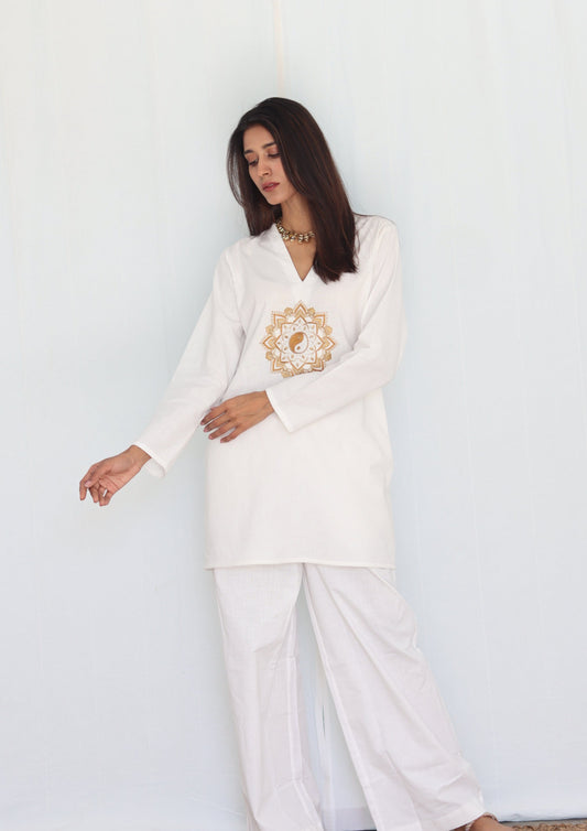 Yin Yang mandala short shirt