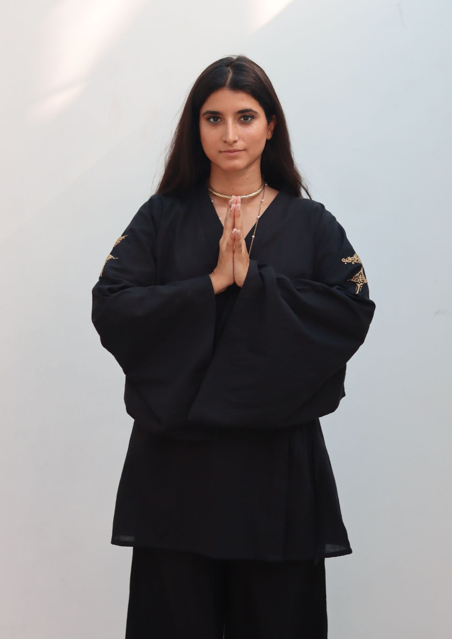 Buddhist wrap shirt