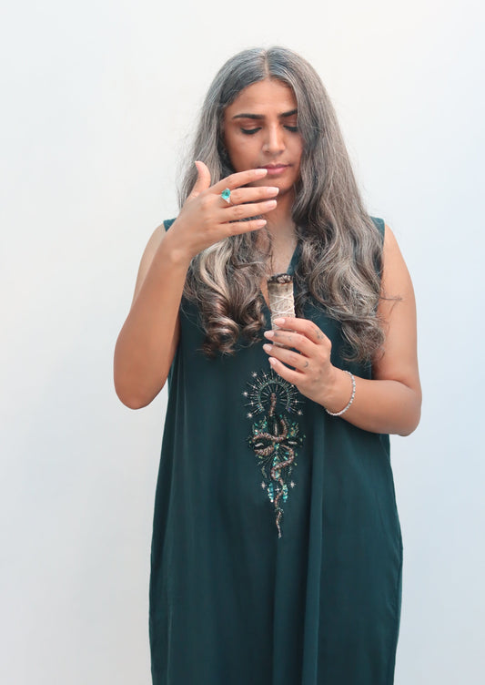 Lotus serpent dress