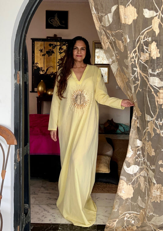 Sun long dress in yellow
