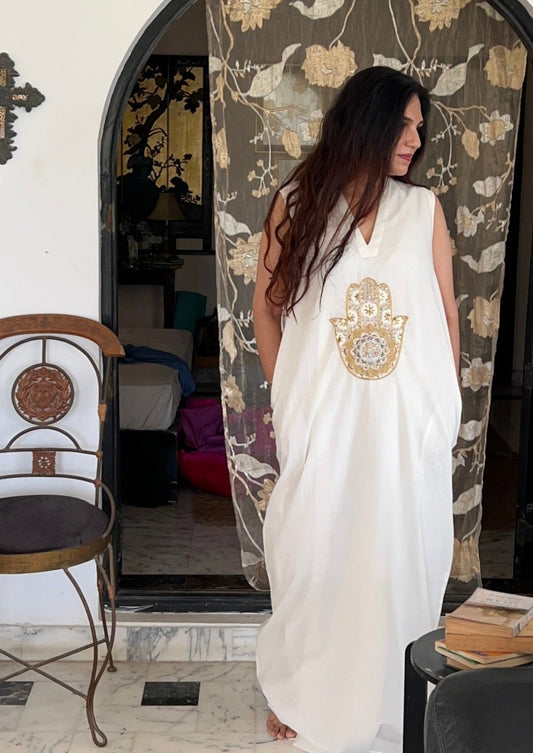 Fatima tree of life sleeveless long dress