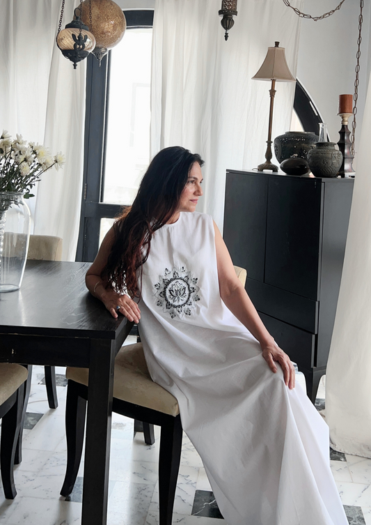 Mandala by the sea long dress