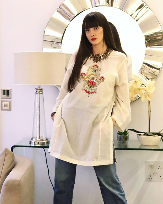 Hamsa Lotus short Kurta