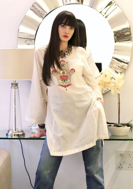 Hamsa Lotus short Kurta