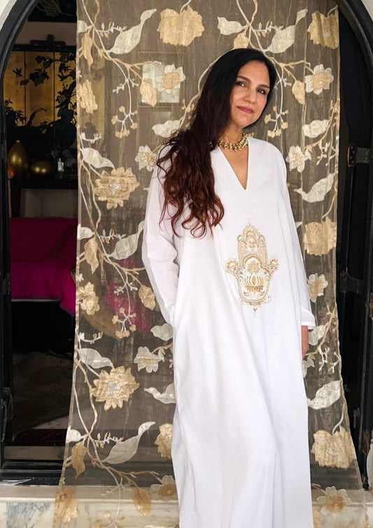 Hamsa lotus long dress