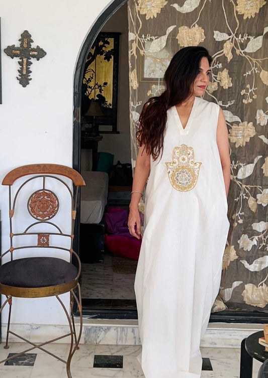 Fatima tree of life sleeveless long dress