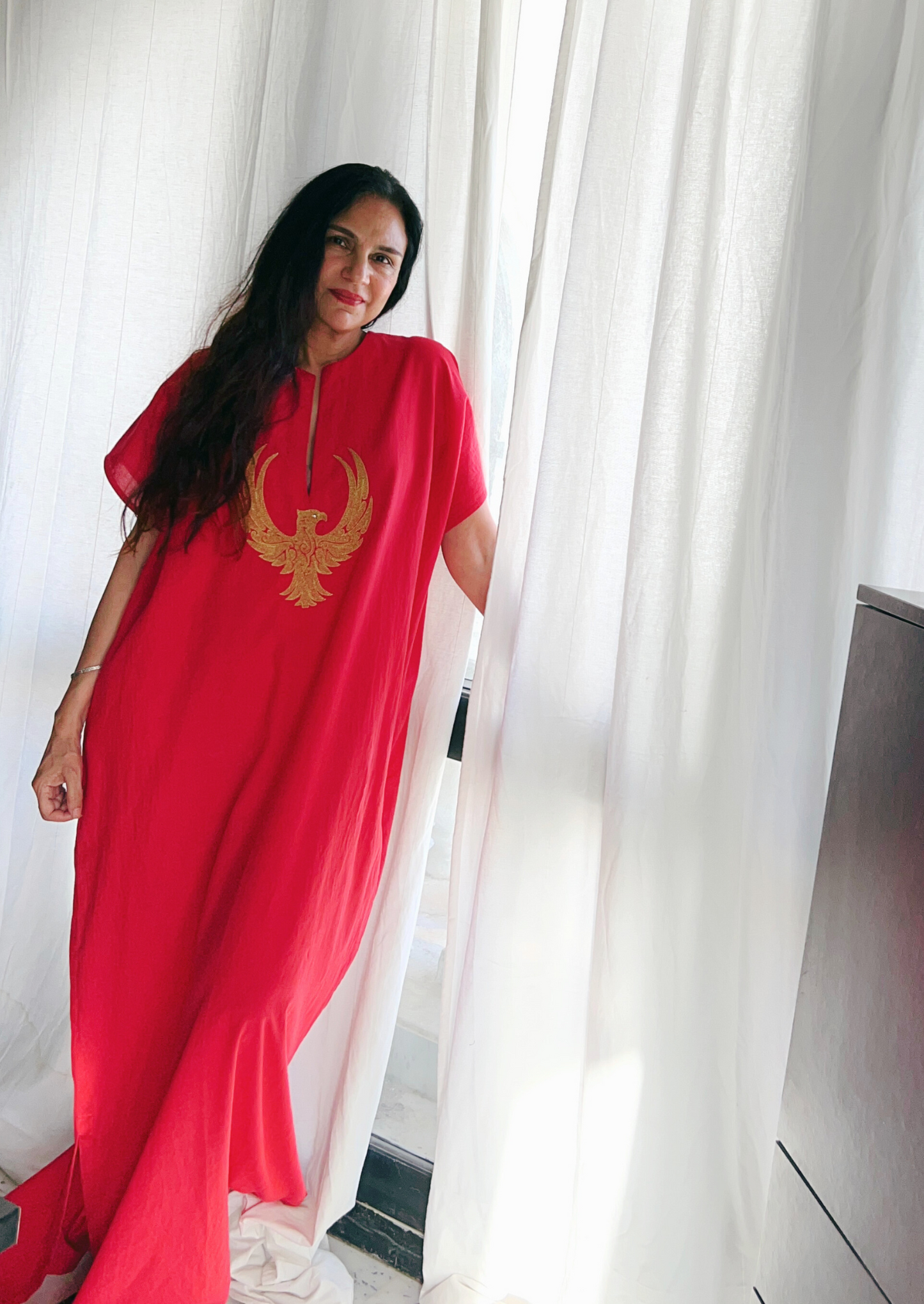 Shahbaz kaftan red