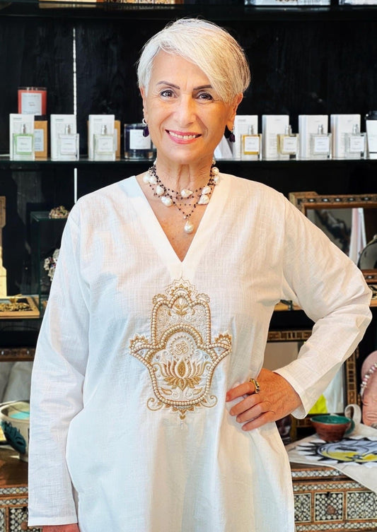 Hamsa lotus long shirt